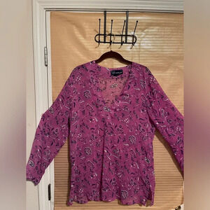 SUSAN GRAVER~SHEER TOPPER~COVERUP~LG